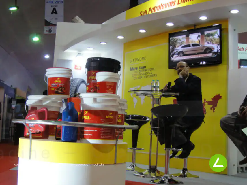 Industrial Lubricants Exhibition Stall Design at Impex 2014 Mumbai IPOL — IPOL Lubricants 2014 — photo 4