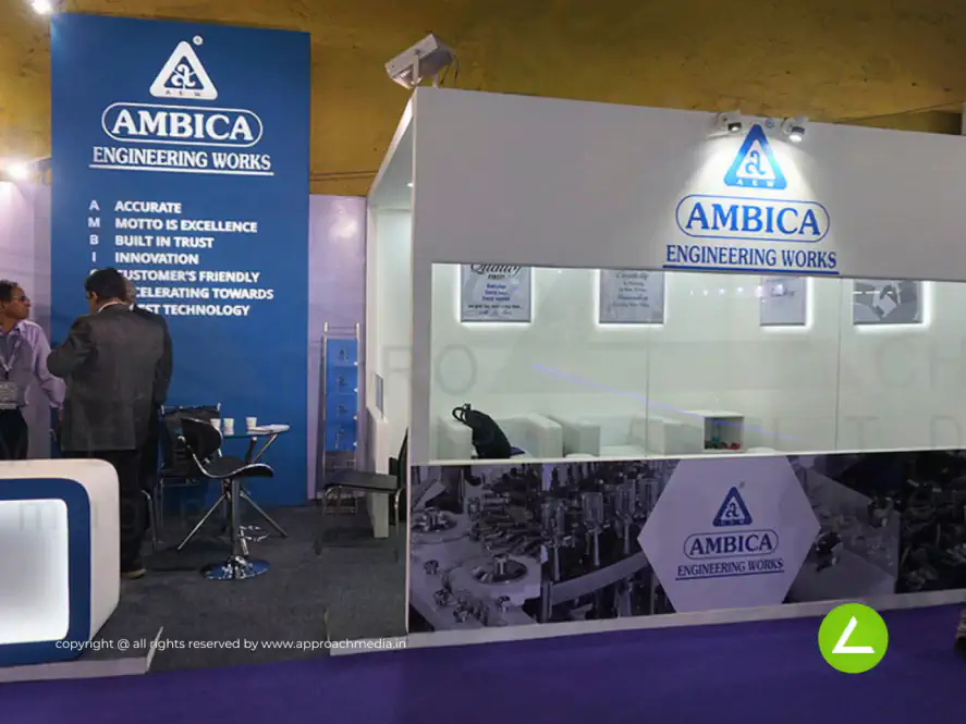 Pharma Machinery Exhibition Stall Design at CPhI 2016 Mumbai Ambica — Ambica Engineering Works 2016 — photo 3