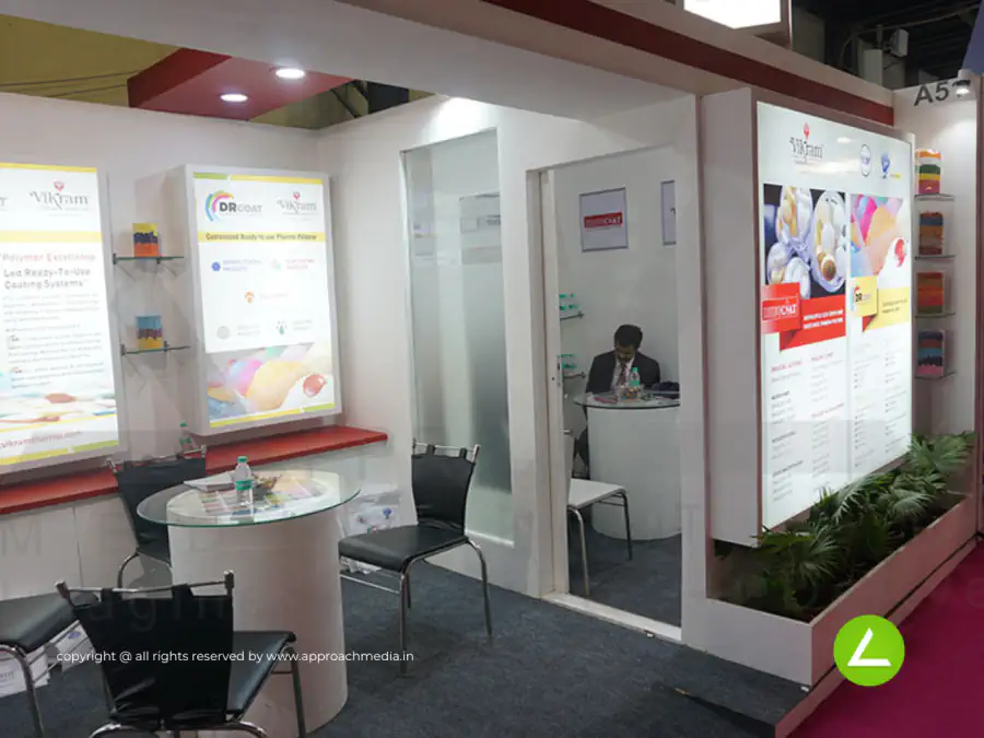 Pharma Ingredients Exhibition Stall Design at CPhI 2016 Mumbai Vikram Thermo — Vikram Thermo India 2016 — photo 3