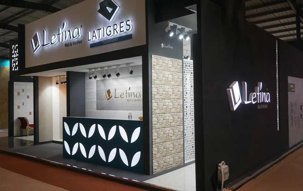 Designer Tile Showroom Exhibition Stall Design at Vibrant Ceramic 2017 Gandhinagar — Letina 2017 — photo 3