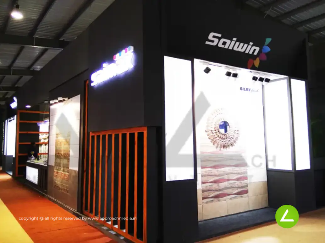 Elevation Tile Showroom Exhibition Stall Design at Vibrant Ceramic 2017 Gandhinagar — Saimax 2017 — photo 4