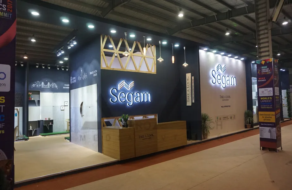Double Charge Tile Showroom Exhibition Stall Design at Vibrant Ceramic 2017 Gandhinagar — Segam 2017 — photo 2