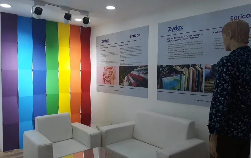Textile Chemicals Pavilion Exhibition Stall Design at Vibrant Gujarat 2019 Gandhinagar — Zydex 2019 — photo 3
