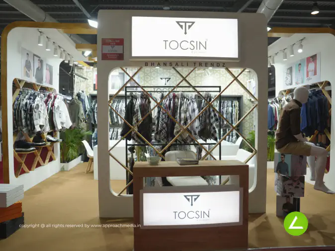 Apparel Brand Exhibition Stall Design at GGMA Expo Gandhinagar — Tocsin 2023 — photo 2