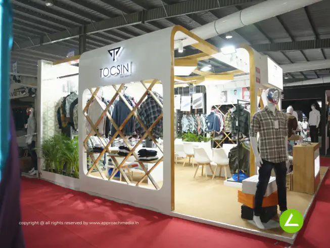 Apparel Brand Exhibition Stall Design at GGMA Expo Gandhinagar — Tocsin 2023 — photo 3