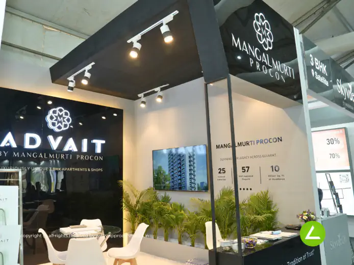 Residential Real Estate Exhibition Stall Design at GIHED 2023 Ahmedabad — Mangalmurti 2023 — photo 2