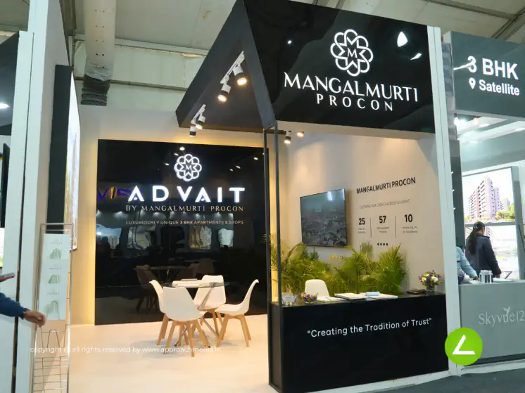 Residential Real Estate Exhibition Stall Design at GIHED 2023 Ahmedabad — Mangalmurti 2023 — photo 4