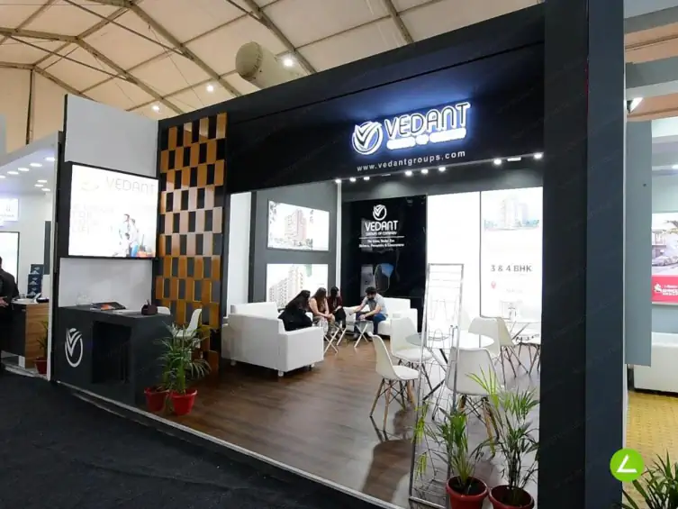 Real Estate Brand Exhibition Stall Design at GIHED 2023 Ahmedabad — Vedant Group 2023 — photo 2