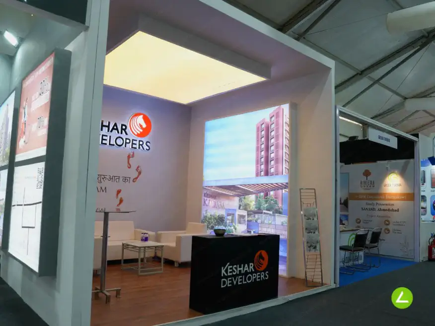 Property Project Exhibition Stall Design at GIHED Expo 2023 Ahmedabad — Keshar Developers 2023 — photo 2