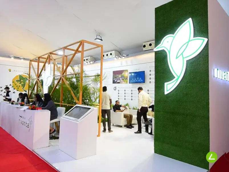 Residential Township Exhibition Stall Design at GIHED Expo 2023 Ahmedabad — Pramukh Rivanta 2023 — photo 2