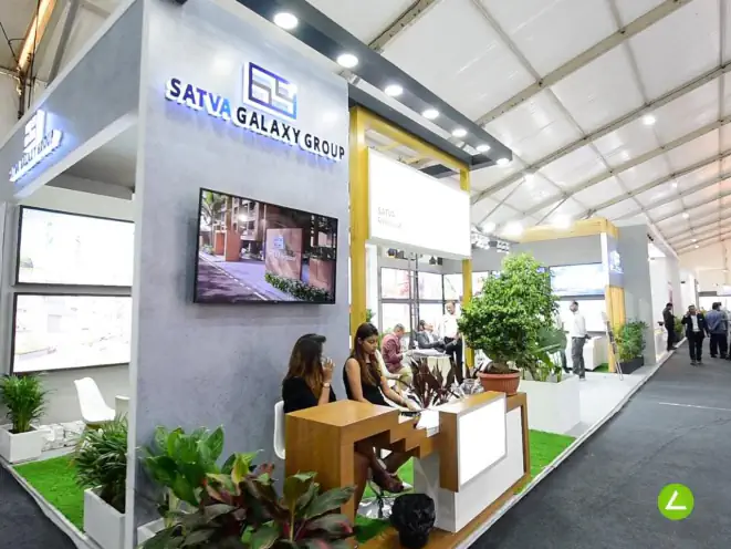 Real Estate Group Exhibition Stall Design at GIHED Expo 2023 Ahmedabad — Satva Group 2023 — photo 2