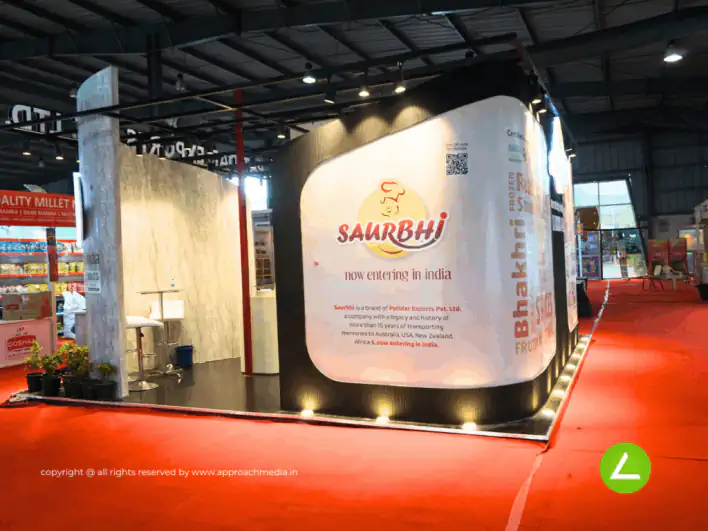 Food Export Exhibition Stall Design at Khadya Khorak Expo Gandhinagar — Patidar Exports 2023 — photo 2