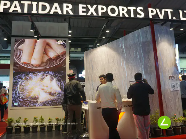 Food Export Exhibition Stall Design at Khadya Khorak Expo Gandhinagar — Patidar Exports 2023 — photo 3