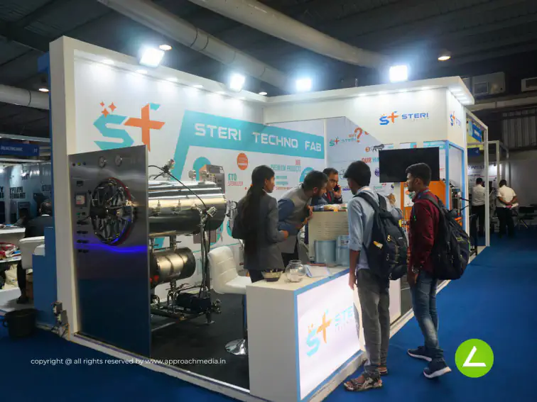 Medical Device Exhibition Stall Design at Medtech Gandhinagar — Steri Technolabs 2023 — photo 3