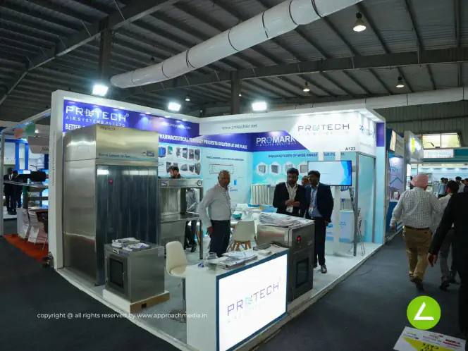 Pharma Inspection & Marking Exhibition Stall Design at Pharmatech Gandhinagar — Promark 2023 — photo 3