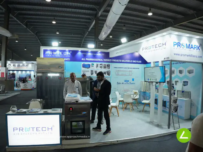 Pharma Inspection & Marking Exhibition Stall Design at Pharmatech Gandhinagar — Promark 2023 — photo 4