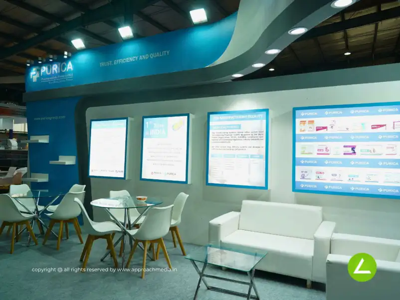 Pharma Water System Exhibition Stall Design at Pharmatech Gandhinagar — Purica 2023 — photo 4