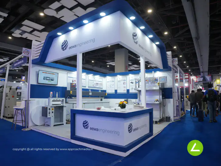 Plastic Processing Machine Exhibition Stall Design at Plast India Delhi — EEWA 2023 — photo 3