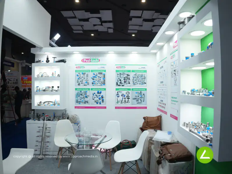 Plastic Components Exhibition Stall Design at Plast India Delhi — Ped Lock 2023 — photo 3