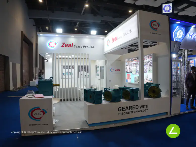 Industrial Gears Exhibition Stall Design at Plast India Delhi — Zeal Gears 2023 — photo 4
