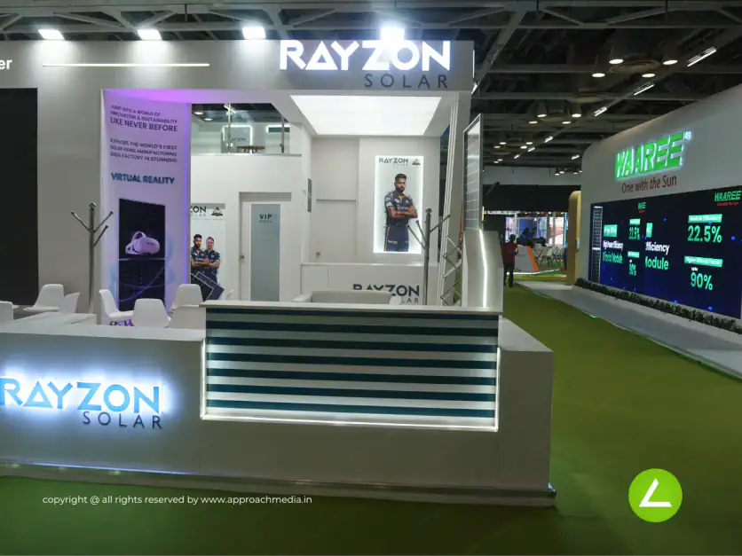 Solar PV Module Exhibition Stall Design at REI Expo Delhi — Rayzon Solar 2023 — photo 4