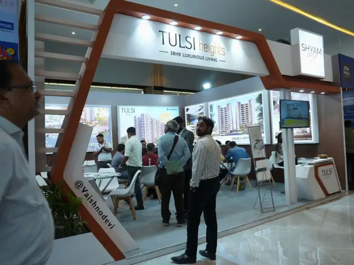 Apartment Project Exhibition Stall Design at Shyam Group Property Show Ahmedabad — Tulsi Heights 2023 — photo 2