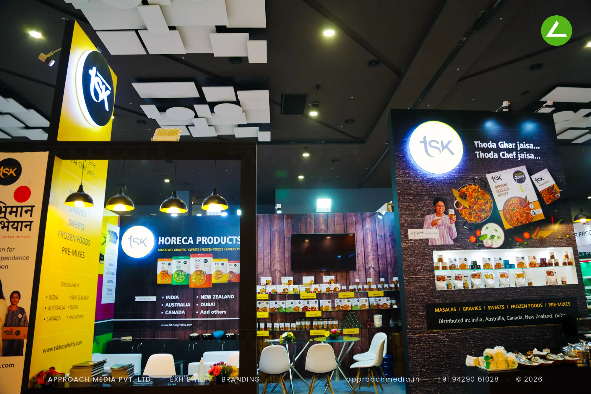 TSK Exhibition Stall Design at Aahar New Delhi 2023 | 24 sqm HORECA Stand — photo 4