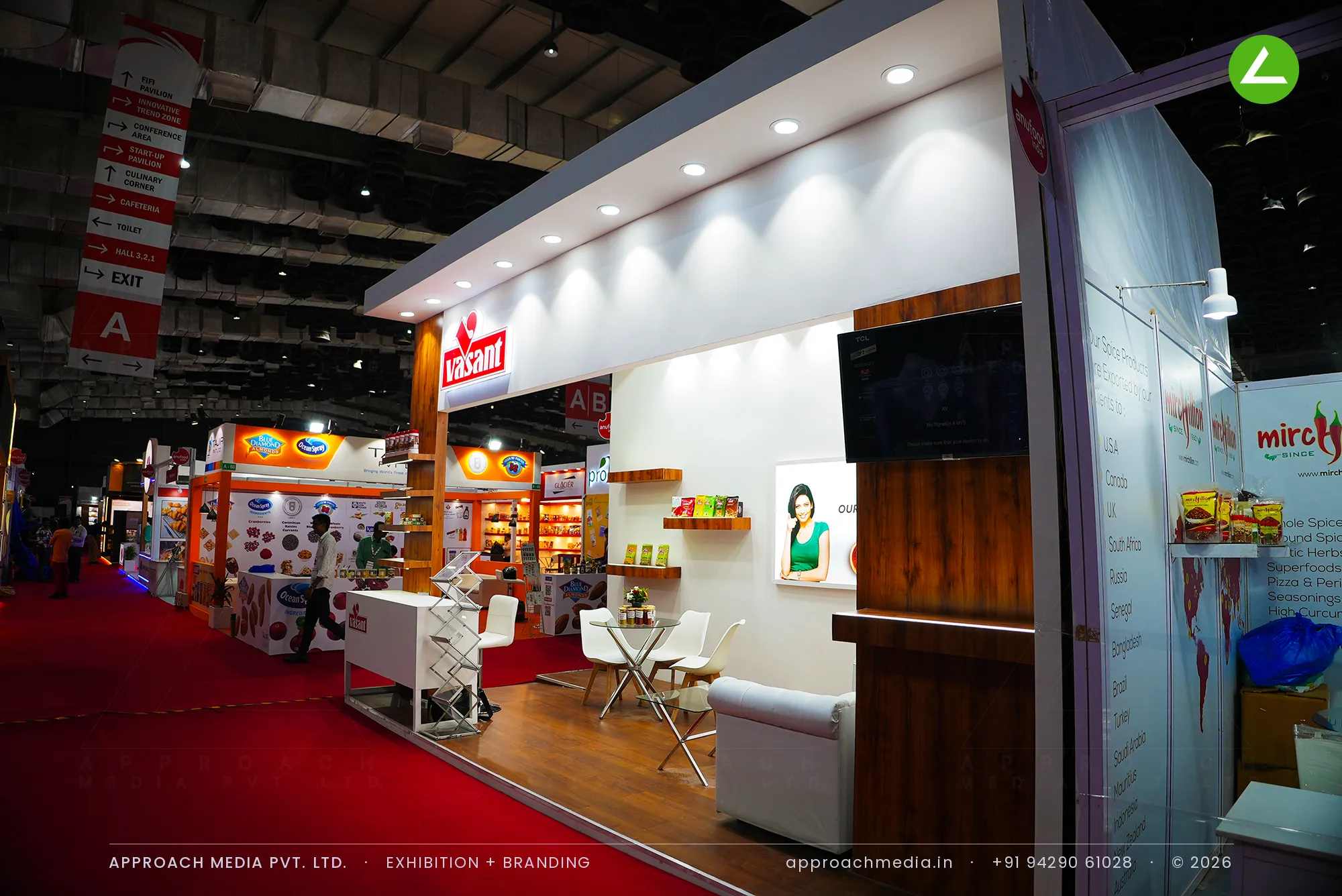 Vasant Spices at AnuFood Mumbai 2023 | 18 sqm Exhibition Stall Design — photo 3