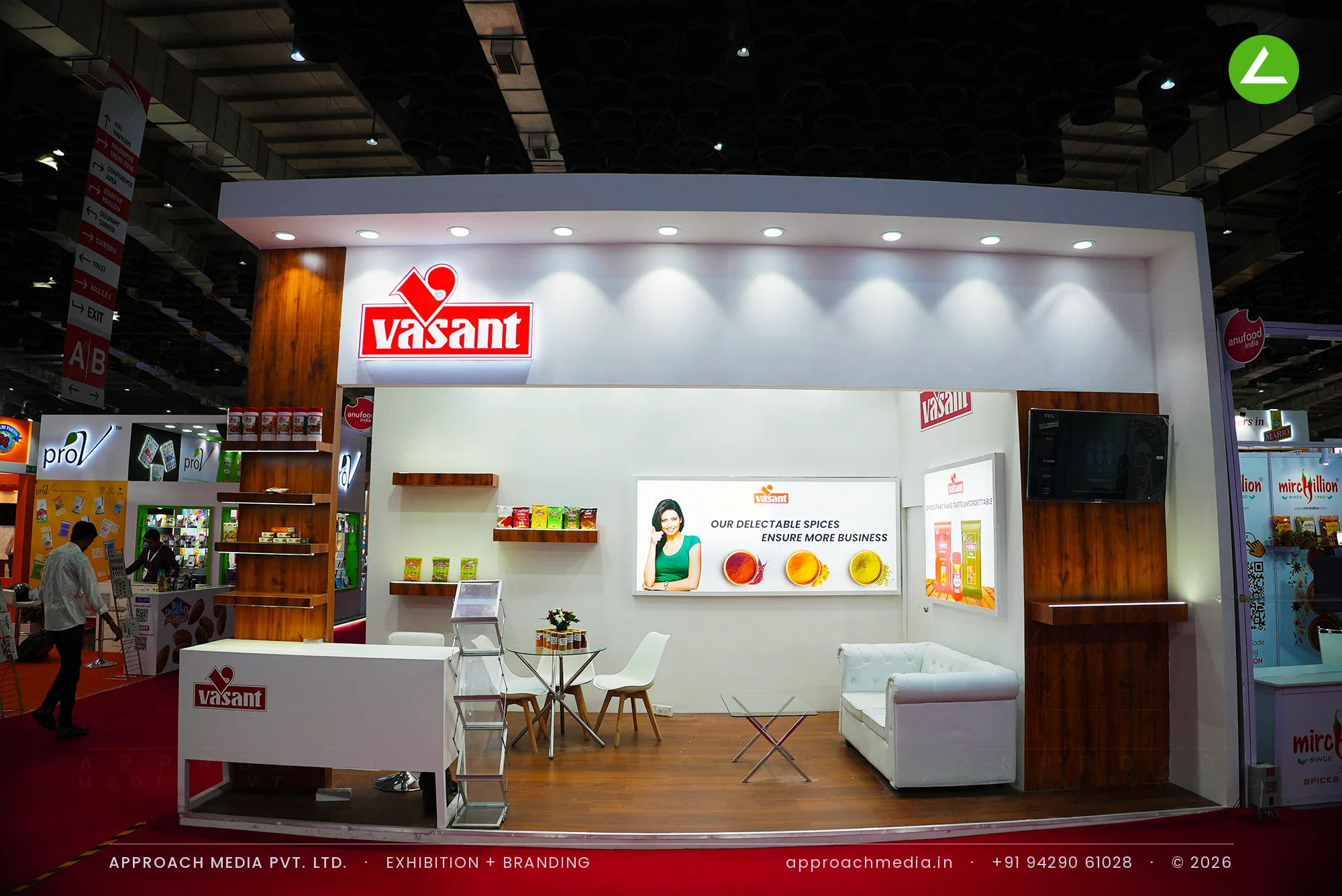 Vasant Spices at AnuFood Mumbai 2023 | 18 sqm Exhibition Stall Design — photo 4