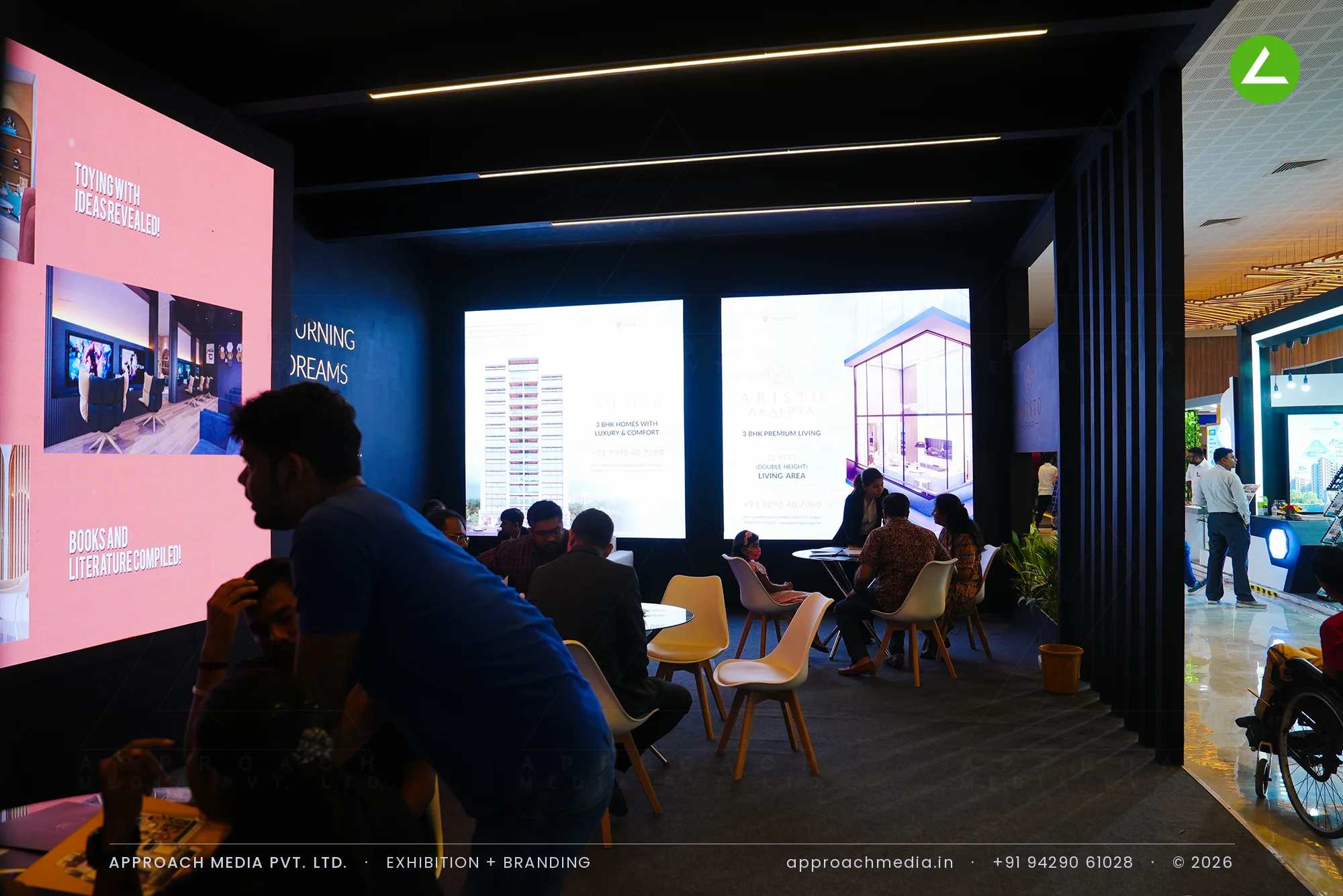 Aristo Lifespaces: 48 sqm Exhibition Stall Design at Divya Bhaskar Property Show Ahmedabad — photo 4