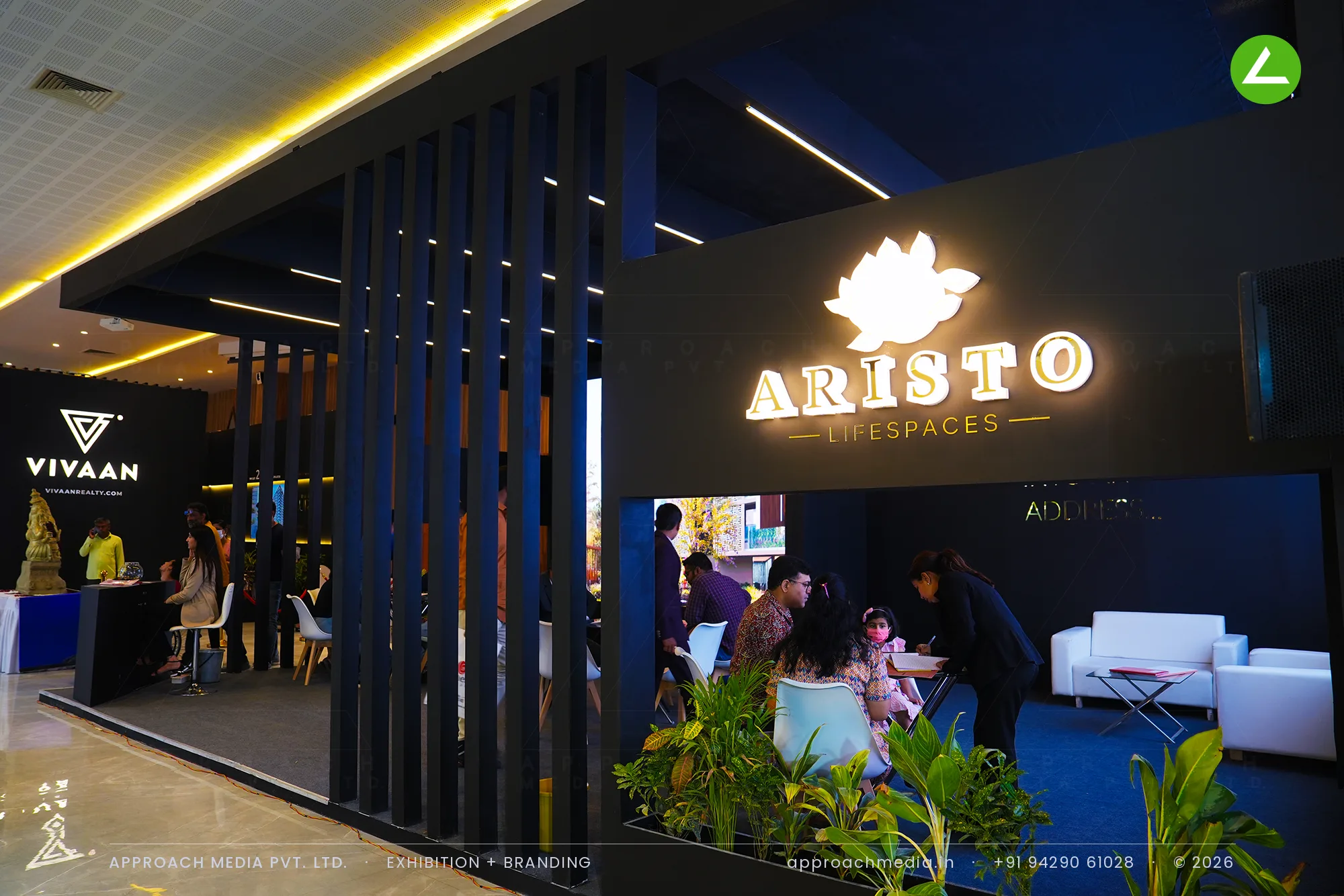 Aristo Lifespaces: 48 sqm Exhibition Stall Design at Divya Bhaskar Property Show Ahmedabad — photo 3