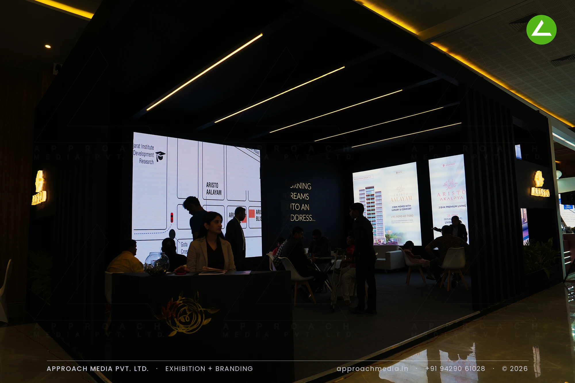 Aristo Lifespaces: 48 sqm Exhibition Stall Design at Divya Bhaskar Property Show Ahmedabad — photo 2
