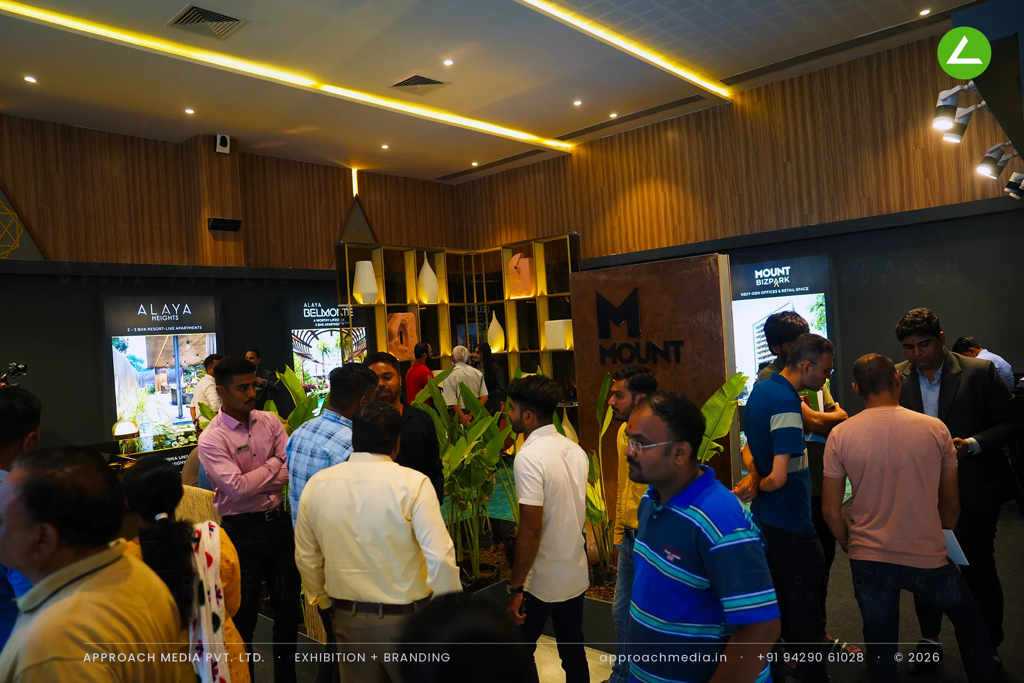 Mount at Divya Bhaskar Property Show Ahmedabad: 27 sqm Single-Side Exhibition Stall Design — photo 3