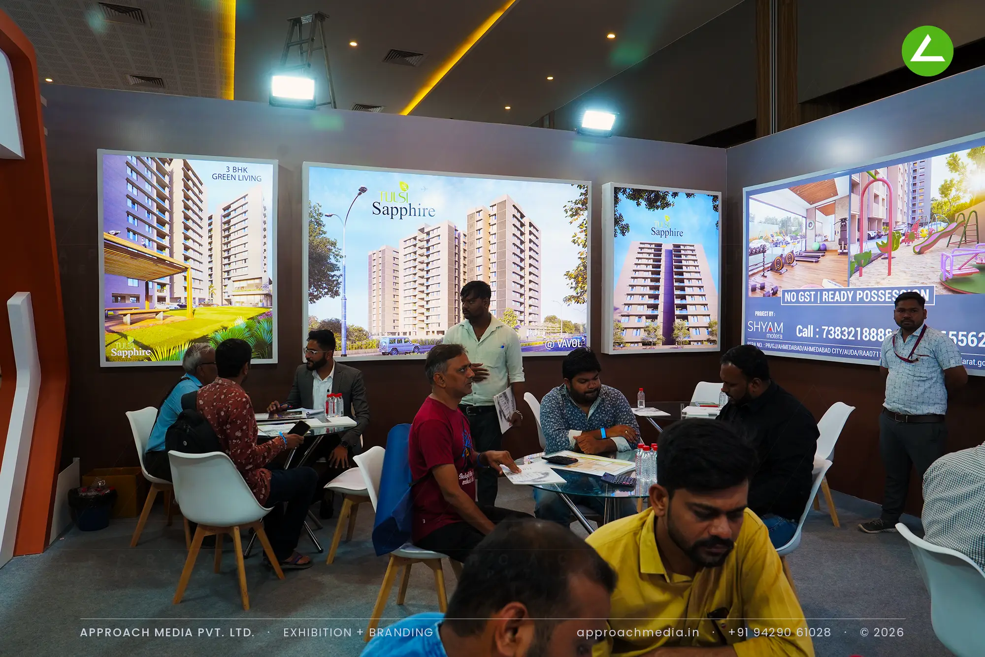 Shyam Group Tulsi Heights: 24 sqm Exhibition Stall Design at Divya Bhaskar Property Show Ahmedabad — photo 4