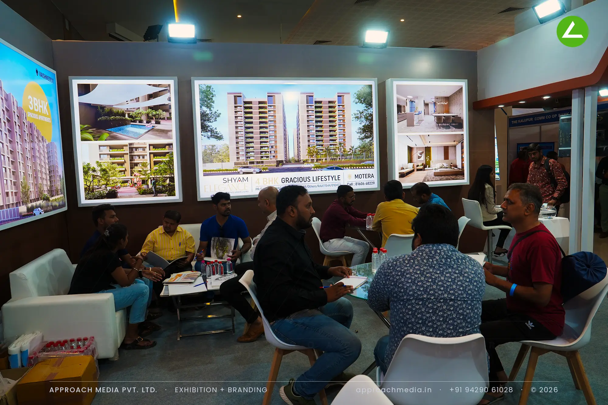 Shyam Group Tulsi Heights: 24 sqm Exhibition Stall Design at Divya Bhaskar Property Show Ahmedabad — photo 3
