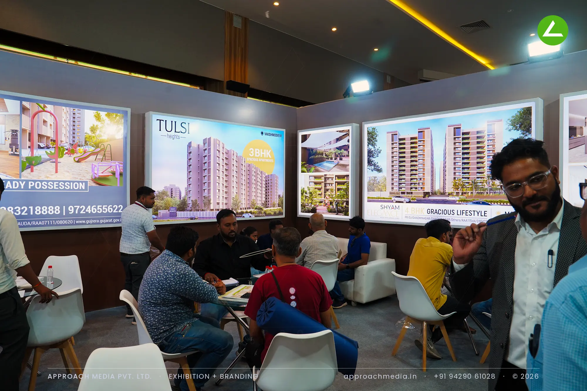 Shyam Group Tulsi Heights: 24 sqm Exhibition Stall Design at Divya Bhaskar Property Show Ahmedabad — photo 2