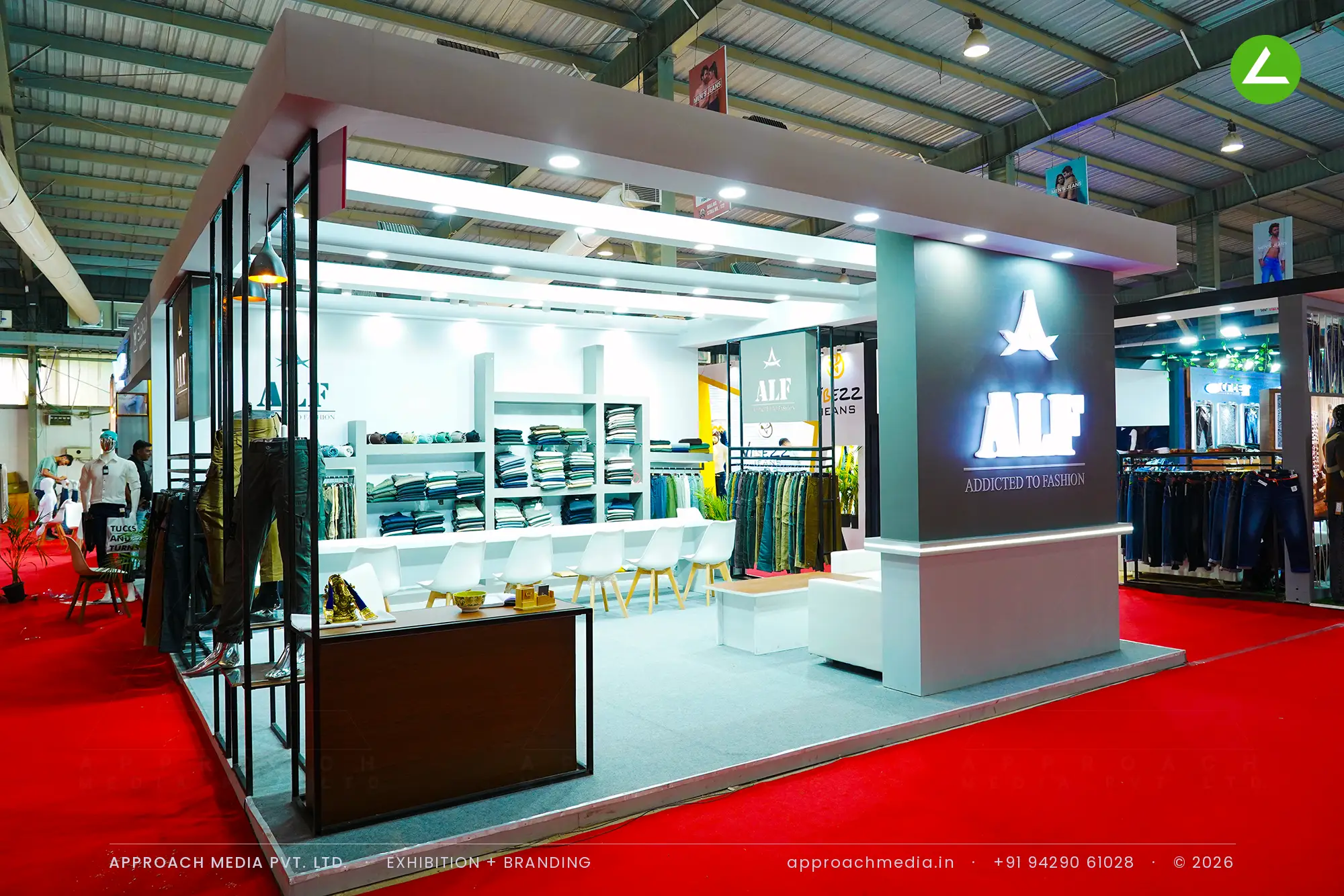 ALF Addicted to Fashion: 36 sqm Exhibition Stall Design at GGMA Garment Fair Gandhinagar — photo 2