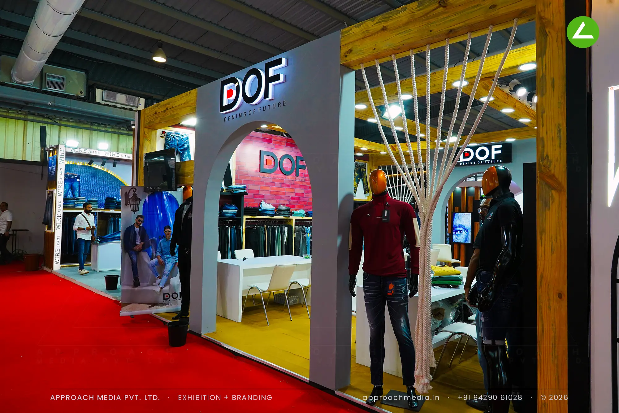DOF Denims at GGMA Garment Fair Gandhinagar: 36 sqm Arched Exhibition Stall Design — photo 3