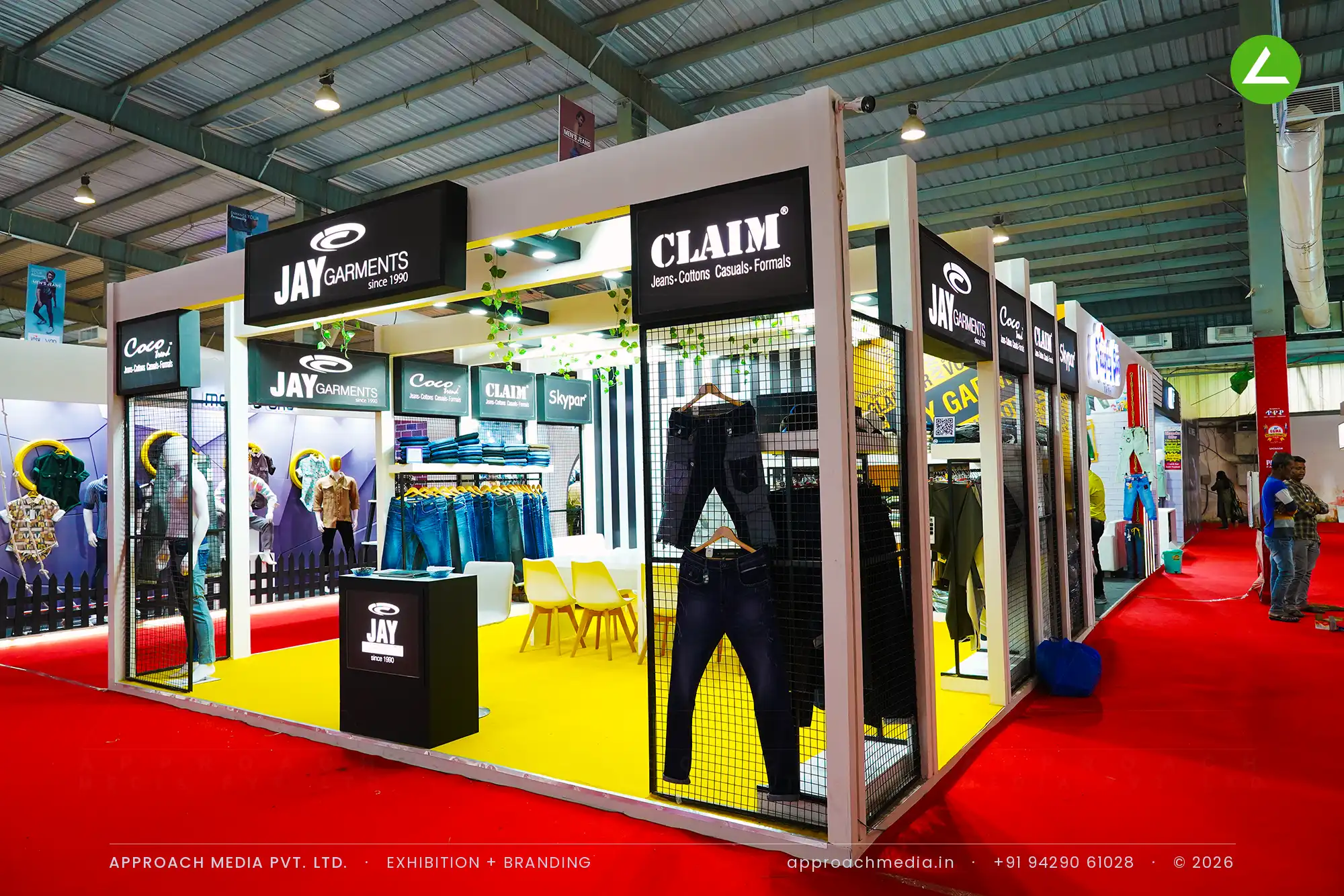 Jay Garments: 36 sqm Multi-Brand Exhibition Stall Design at GGMA Garment Fair Gandhinagar — photo 3