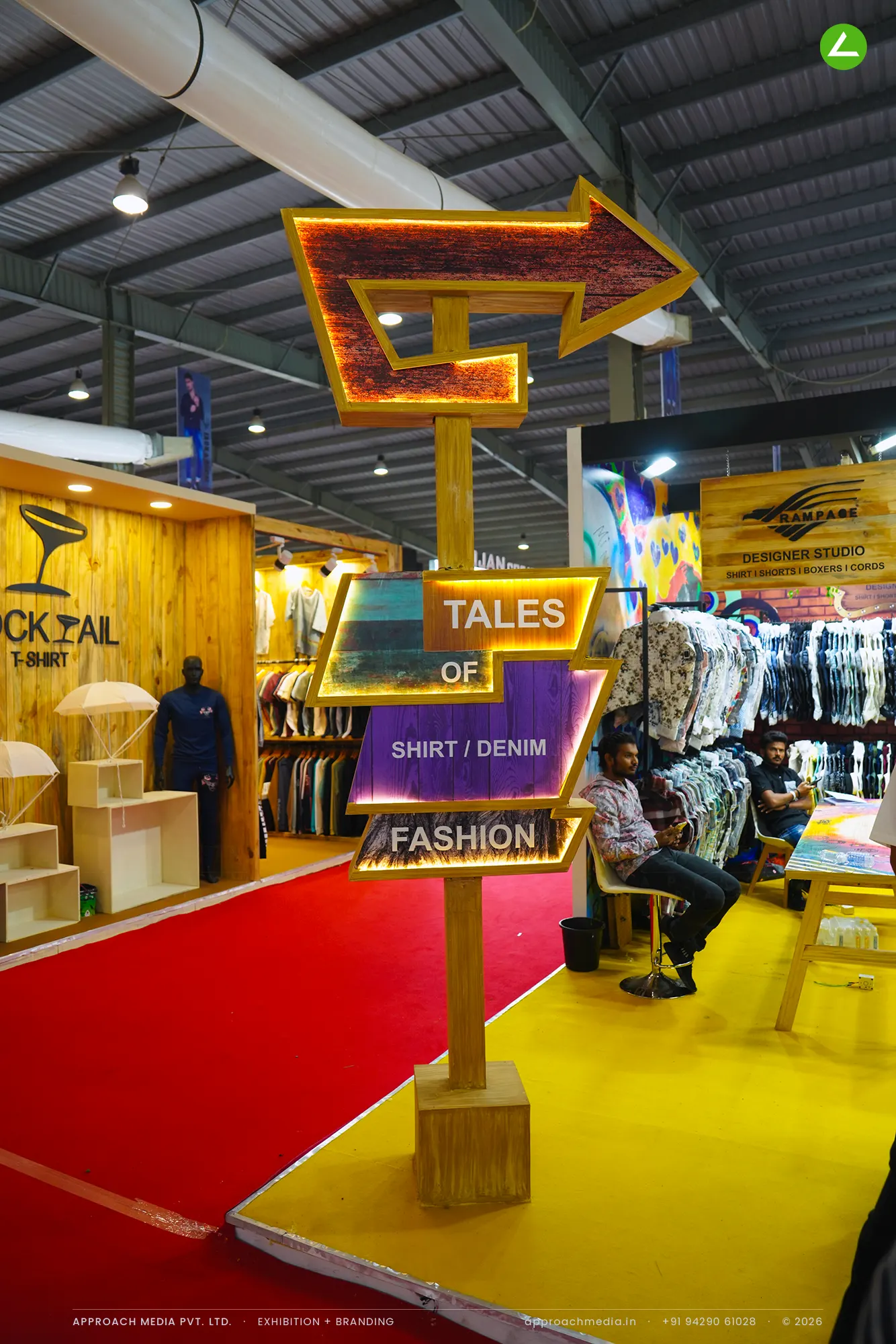 Mudpiper 36 sqm exhibition stall design at GGMA Garment Fair Gandhinagar, 2023 — photo 3