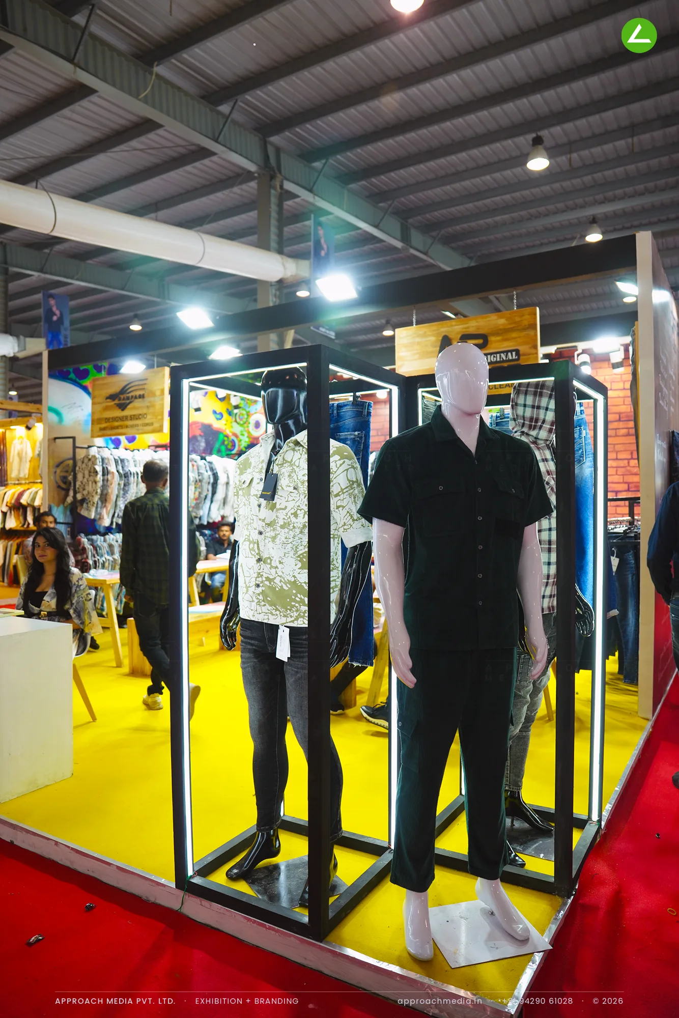 Mudpiper 36 sqm exhibition stall design at GGMA Garment Fair Gandhinagar, 2023 — photo 4