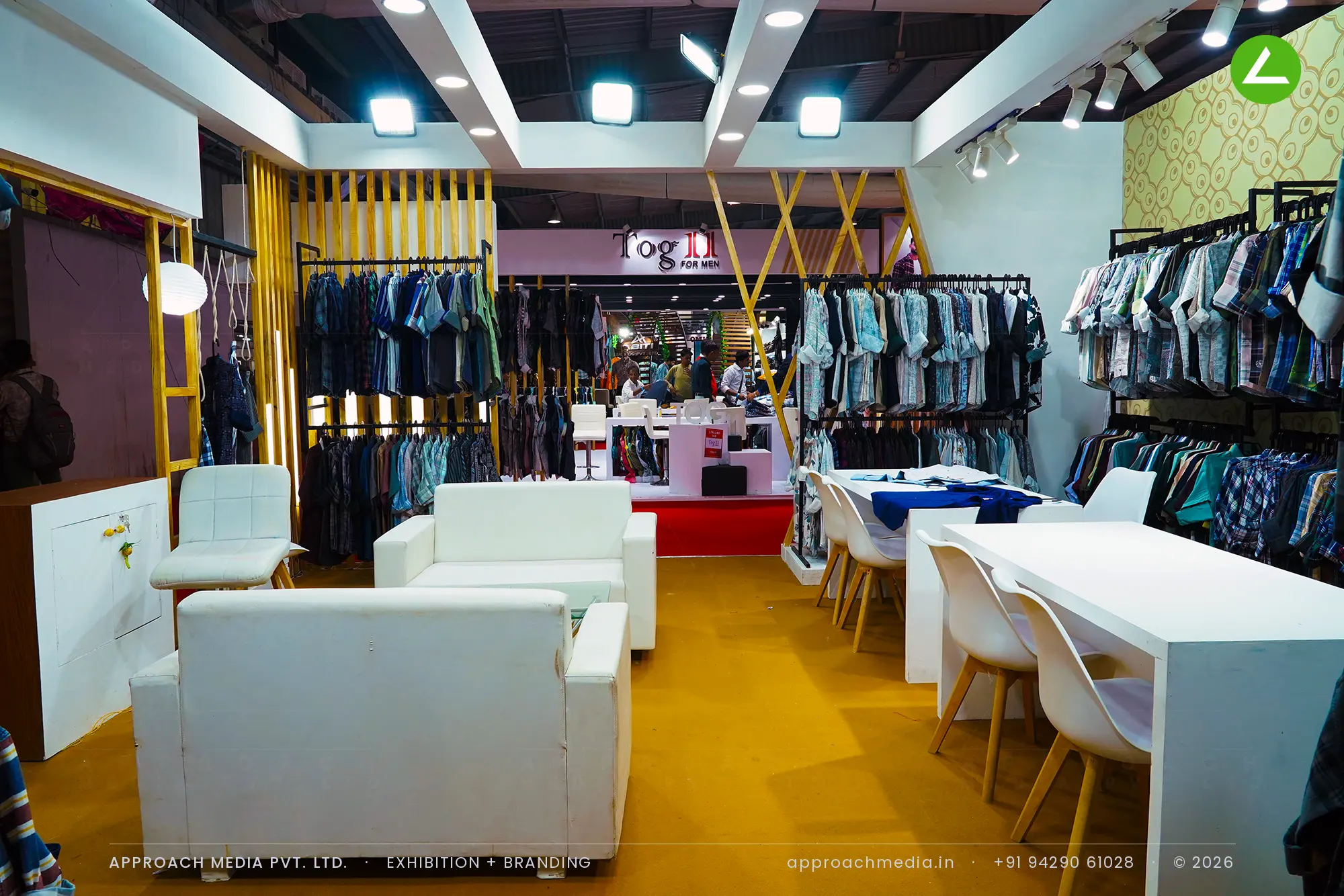 Ronhill Shirts: 36 sqm exhibition stall design at GGMA Garment Fair Gandhinagar — photo 4