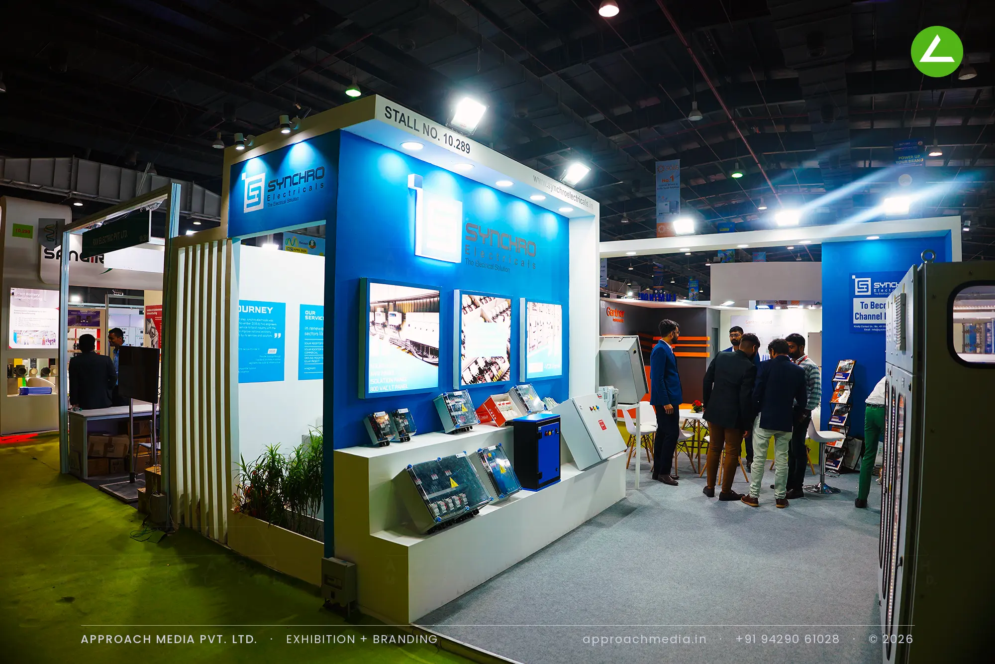 Synchro Electricals — 36 sqm exhibition stall design at Renewable Solar Energy Expo, Greater Noida — photo 4