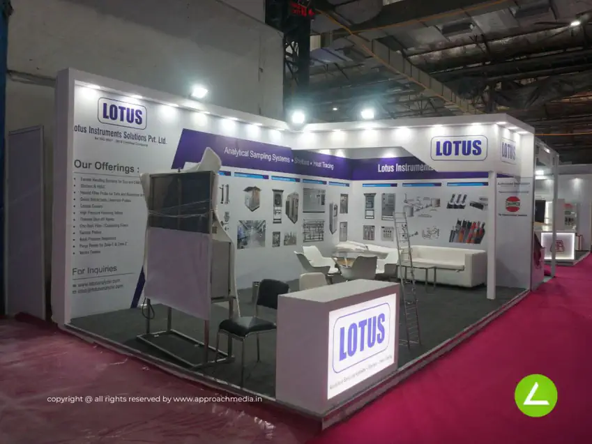 Measuring Instruments Exhibition Stall Design at Automation Expo Mumbai — Lotus Instrument 2024 — photo 2