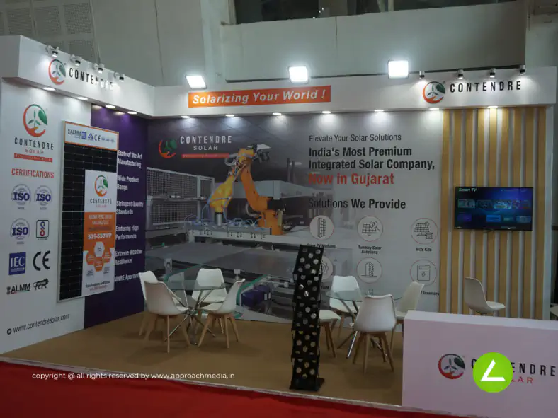 Solar Energy Exhibition Stall Design at BNI Symposium Gandhinagar — Contendre Solar 2024 — photo 2