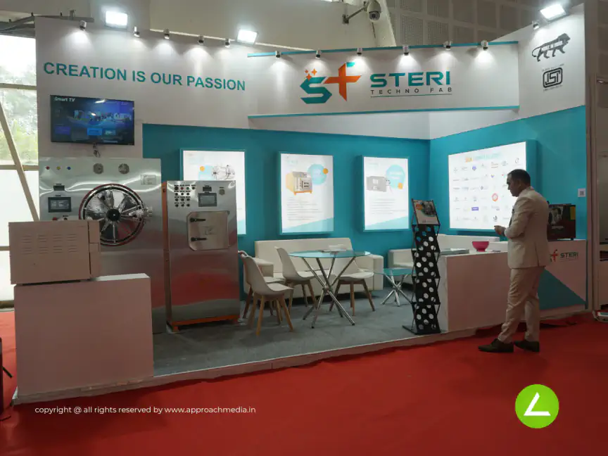 Fabrication Exhibition Stall Design at BNI Symposium Gandhinagar — Steri Techno Fab 2024 — photo 2