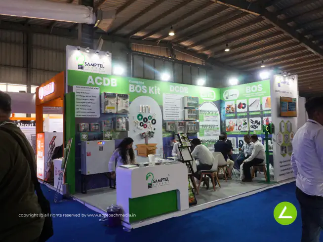 Sustainable Energy Exhibition Stall Design at Intersolar Ahmedabad — Samptel Energy 2024 — photo 2
