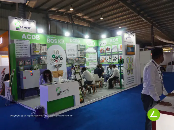 Sustainable Energy Exhibition Stall Design at Intersolar Ahmedabad — Samptel Energy 2024 — photo 3
