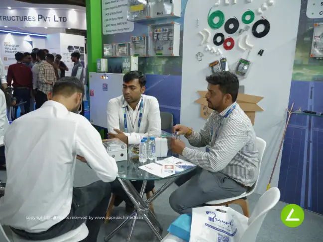 Sustainable Energy Exhibition Stall Design at Intersolar Ahmedabad — Samptel Energy 2024 — photo 4