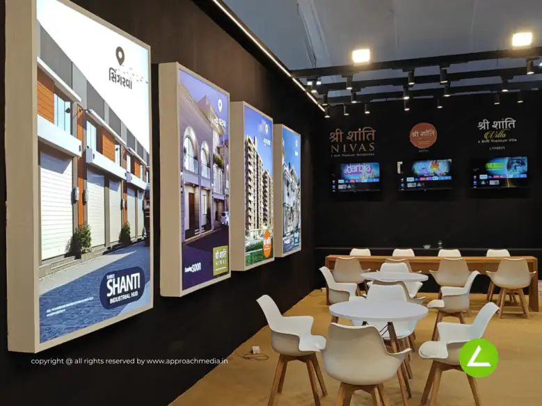 Residential Project Exhibition Stall Design at Mega Narol Property Show Ahmedabad — Shree Shanti Group 2024 — photo 2